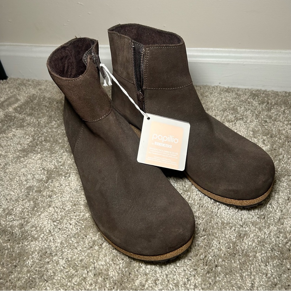 Birkenstock Papillio Ebba Wedge Booties Chocolate - Picture 3 of 8